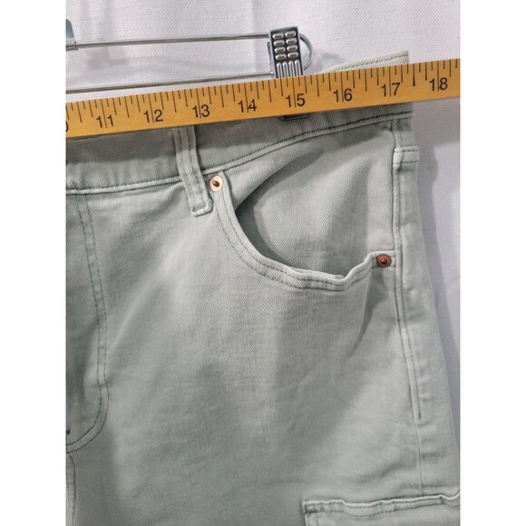 Gap Women's High Rise Stride Ankle  Wide Leg Jeans Ligh Green Size 33 - Picture 6 of 14